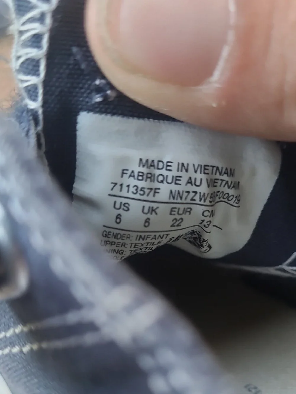 Converse Kids' Blue Canvas Double-Strap Sneakers Size 6